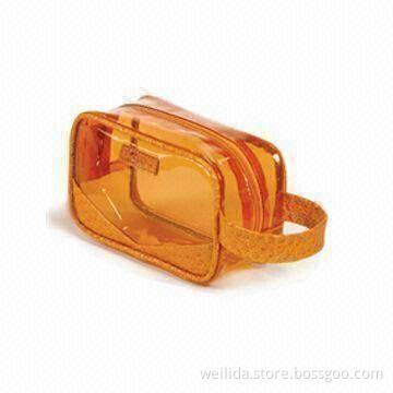 Cosmetic Case, Made of PVC with Fabric Backing